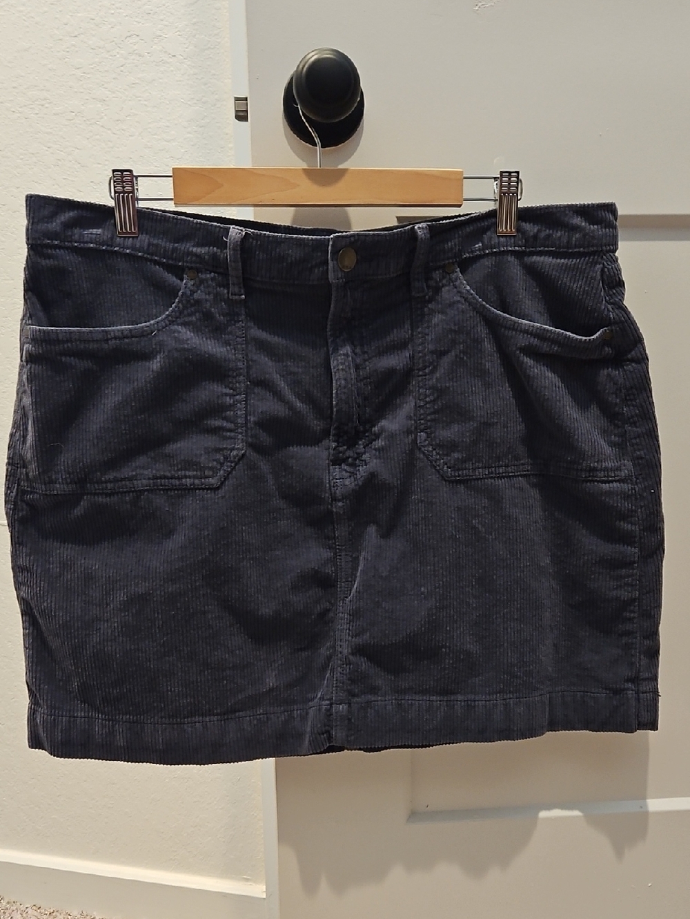 Ana Navy Corduroy High-Rise Mini Skirt